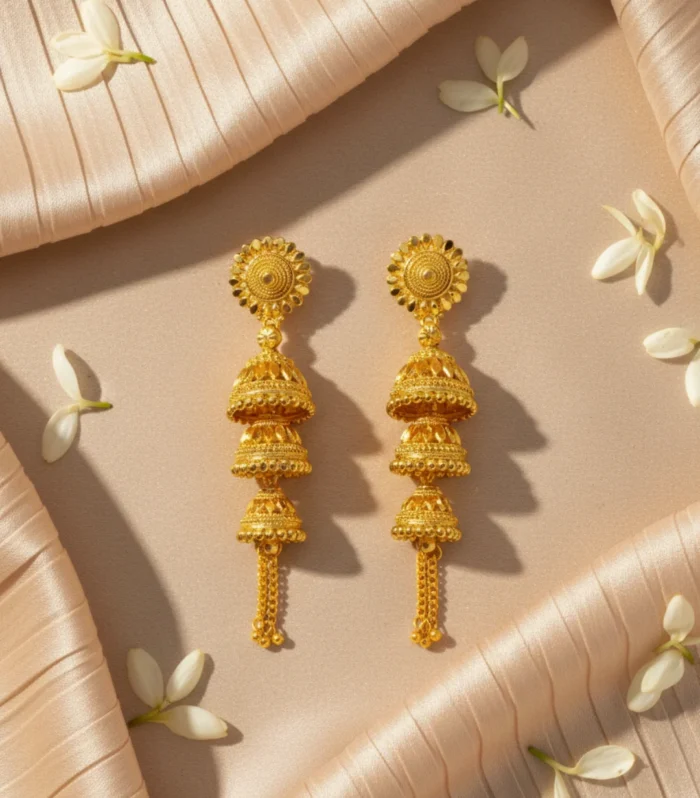 Antique Gold Long Jhumkas