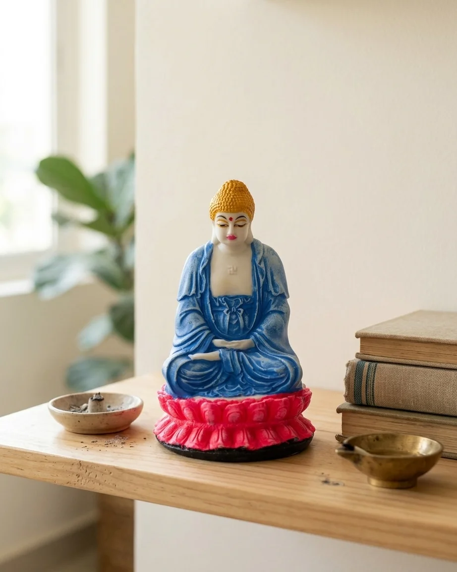 Serene Meditating Buddha Idol
