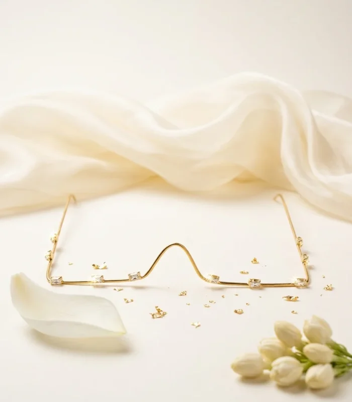 Gold facelet jewellery