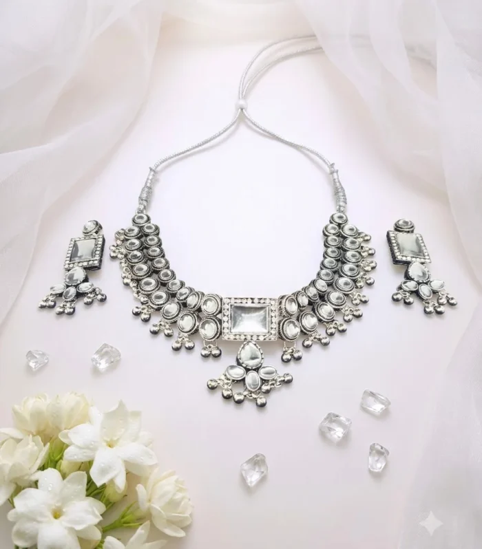 Chandni Kundan Necklace Set – Wishbuds